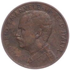 Монета 1 чентезимо 1914 года Италия (реверс)