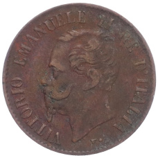 Монета 1 чентезимо 1867 года М Италия (реверс)