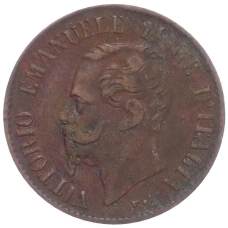Монета 1 чентезимо 1867 года М Италия (реверс)