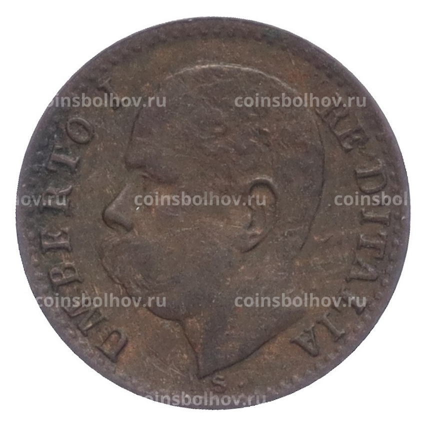 Монета 1 чентезимо 1895 года Италия (вид 2)