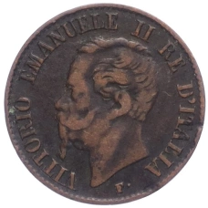 Монета 1 чентезимо 1861 года М Италия (реверс)
