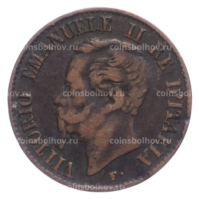 Монета 1 чентезимо 1861 года М Италия (вид 2)