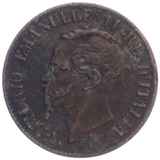 Монета 1 чентезимо 1861 года М Италия (реверс)