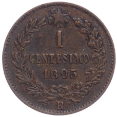 Монета 1 чентезимо 1895 года Италия (аверс)