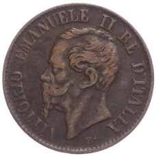 Монета 1 чентезимо 1867 года М Италия (реверс)