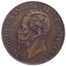 Монета 1 чентезимо 1867 года М Италия (реверс)