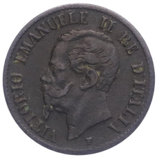 Монета 1 чентезимо 1862 года N Италия (реверс)