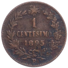 Монета 1 чентезимо 1895 года Италия (аверс)