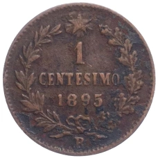 Монета 1 чентезимо 1895 года Италия (аверс)