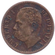 Монета 1 чентезимо 1895 года Италия (реверс)