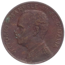 Монета 1 чентезимо 1914 года Италия (реверс)