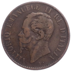 Монета 1 чентезимо 1867 года М Италия (реверс)