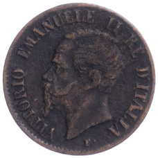 Монета 1 чентезимо 1861 года М Италия (реверс)