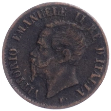 Монета 1 чентезимо 1861 года М Италия (реверс)