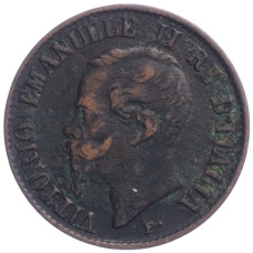 Монета 1 чентезимо 1861 года M Италия (реверс)