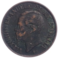 Монета 1 чентезимо 1861 года M Италия (реверс)
