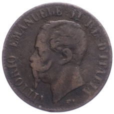 Монета 1 чентезимо 1867 года М Италия (реверс)