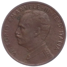 Монета 1 чентезимо 1915 года Италия (реверс)