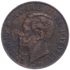 Монета 1 чентезимо 1867 года М Италия (реверс)