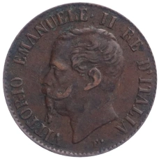 Монета 1 чентезимо 1867 года M Италия (реверс)