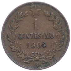 Монета 1 чентезимо 1904 года Италия (аверс)