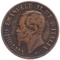 Монета 1 чентезимо 1862 года N Италия (реверс)
