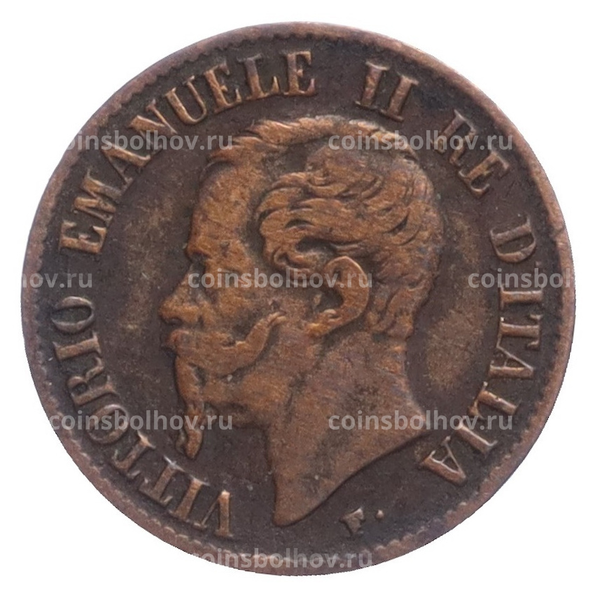 Монета 1 чентезимо 1862 года N Италия (вид 2)