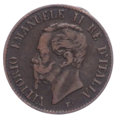 Монета 1 чентезимо 1861 года M Италия (реверс)