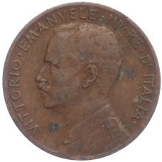 Монета 2 чентезимо 1909 года Италия (реверс)