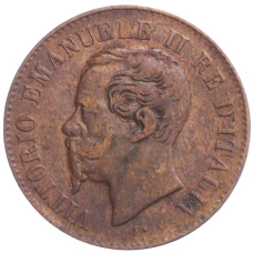 Монета 2 чентезимо 1867 года М Италия (реверс)