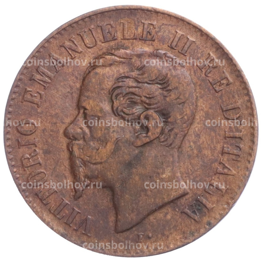 Монета 2 чентезимо 1867 года М Италия (вид 2)