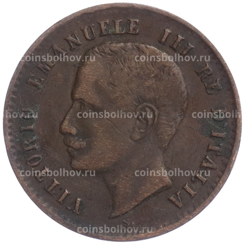 Монета 2 чентезимо 1906 года Италия (вид 2)