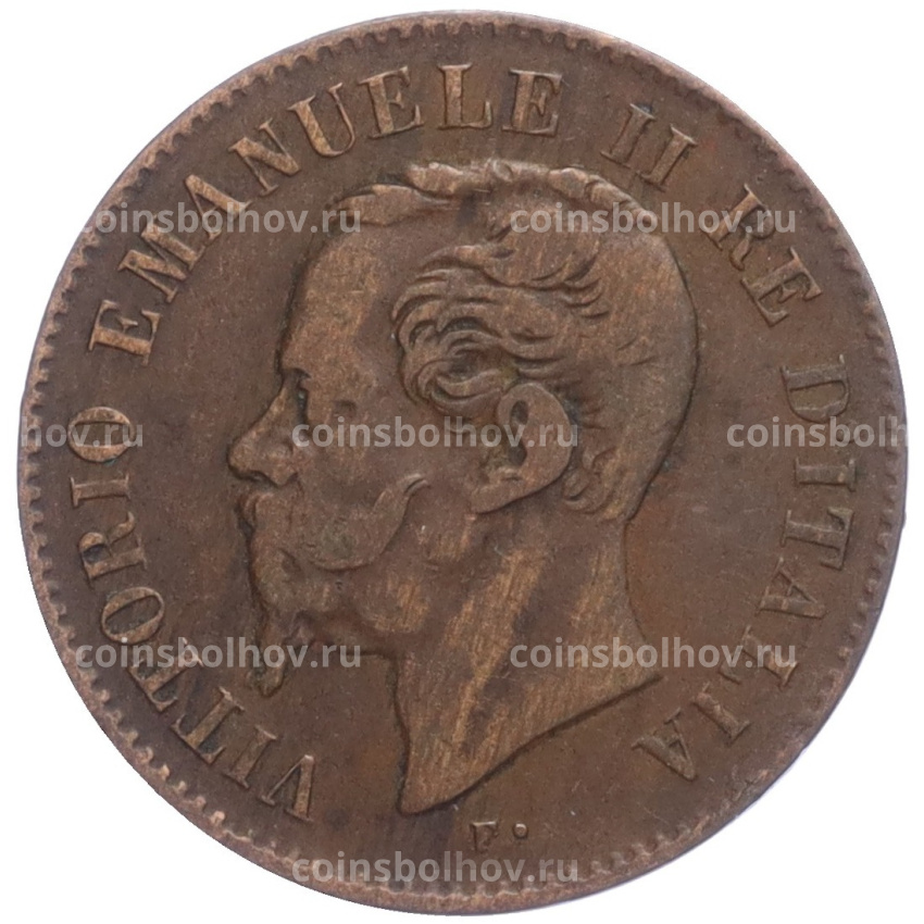 Монета 2 чентезимо 1867 года М Италия (вид 2)