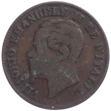 Монета 2 чентезимо 1861 года  М Италия (реверс)