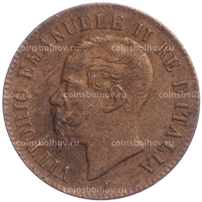 Монета 2 чентезимо 1861 года М Италия (вид 2)