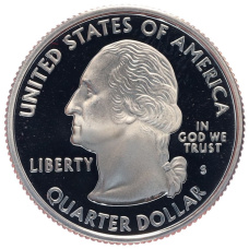 Монета 1/4 доллара (25 центов) 2008 года S США «Штаты и территории — Оклахома» (реверс)