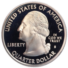 Монета 1/4 доллара (25 центов) 2005 года S США «Штаты и территории — Миннесота» (реверс)