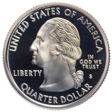 Монета 1/4 доллара (25 центов) 2006 года S США «Штаты и территории — Невада» (реверс)