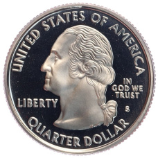 Монета 1/4 доллара (25 центов) 2003 года S США «Штаты и территории — Иллинойс» (реверс)