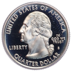 Монета 1/4 доллара (25 центов) 2002 года S США «Штаты и территории — Теннесси» (реверс)