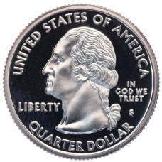 Монета 1/4 доллара (25 центов) 2001 года S США «Штаты и территории — Северная Каролина» (реверс)