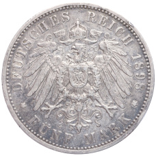 Монета 5 марок 1898 года A Германия (Пруссия) (реверс)