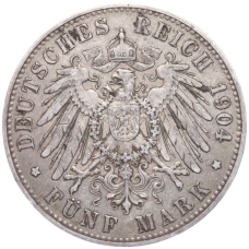 Монета 5 марок 1904 года A Германия (Пруссия) (реверс)