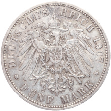 Монета 5 марок 1907 года A Германия (Пруссия) (реверс)