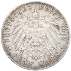 Монета 5 марок 1902 года A Германия (Пруссия) (реверс)