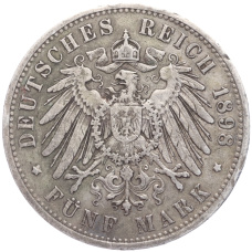 Монета 5 марок 1898 года A Германия (Пруссия) (реверс)