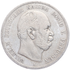 Монета 5 марок 1876 года A Германия (Пруссия) (аверс)