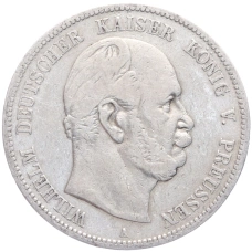 Монета 5 марок 1876 года A Германия (Пруссия) (аверс)