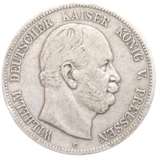 Монета 5 марок 1876 года C Германия (Пруссия) (аверс)
