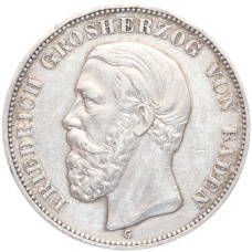 Монета 5 марок 1898 года G Германские государства  (Баден) (аверс)